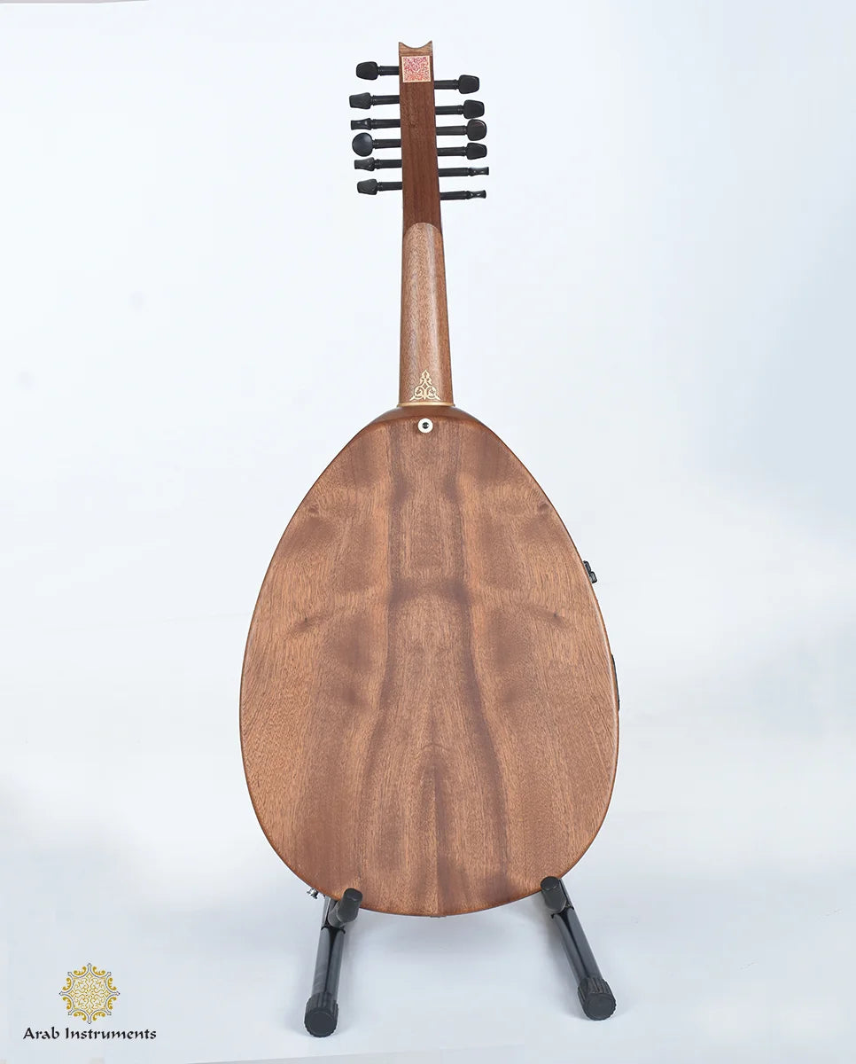 Professional semi-acoustic oud with cedar top, Arabic tuning, and elegant craftsmanship