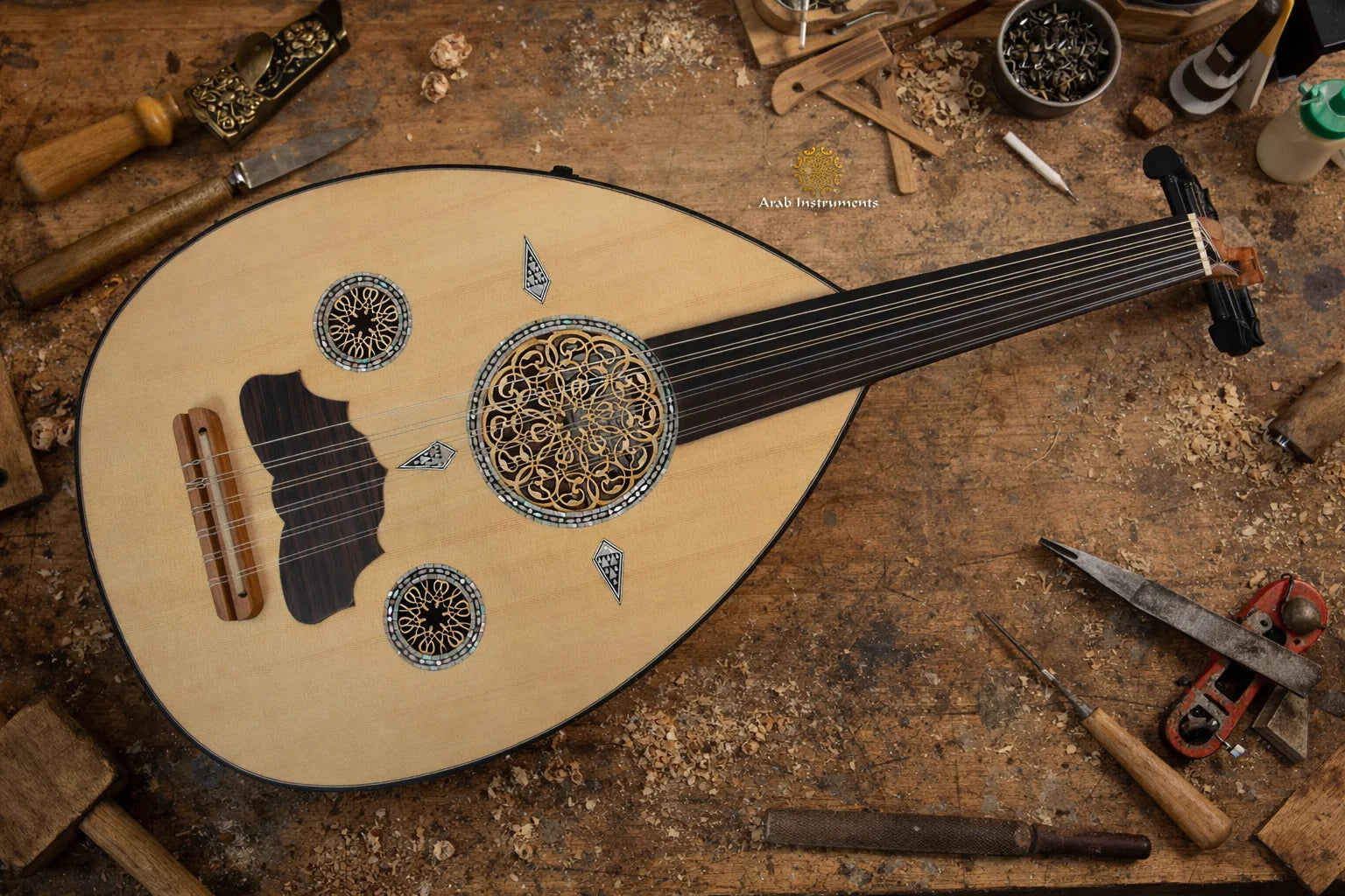 Mourad ELTurky Egyptian Electric Acoustic Oud #M1153