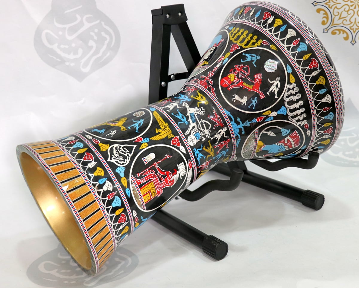 Sombaty Plus The Pharaoh Darbuka Special Edition + Golden Mirror Skin #20053