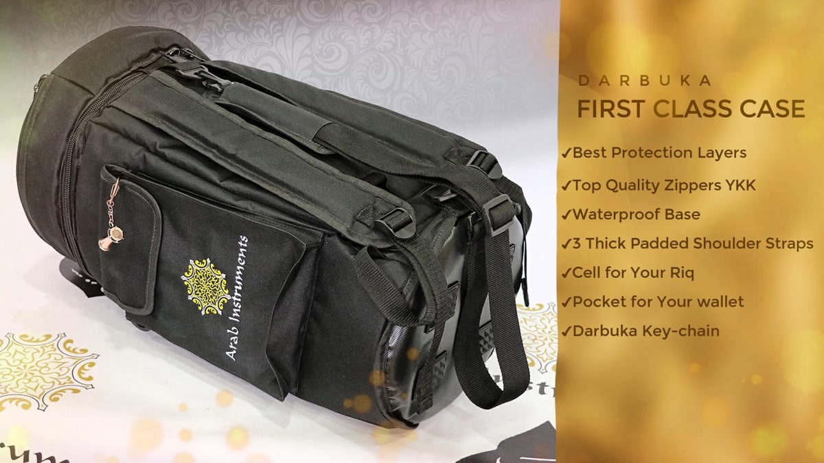 black darbuka drum pro case