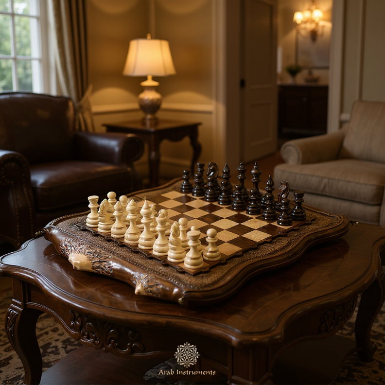 Hand Carved Premium Chess / Backgammon The Mount Of Ararat #AI31106