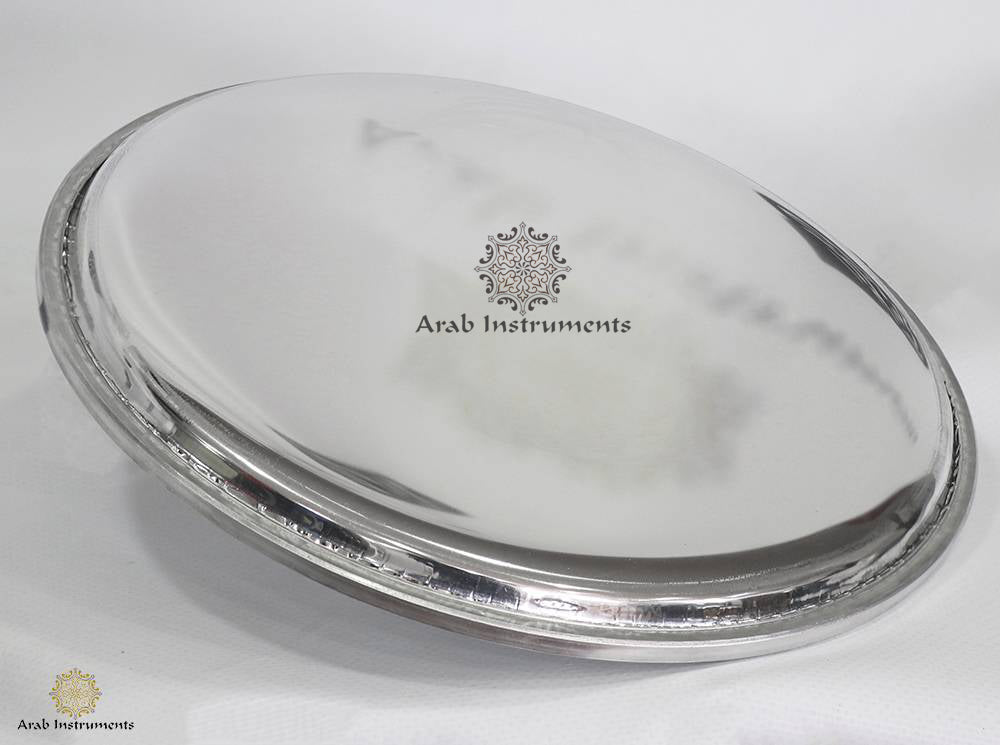 Silver Chrome Darbuka Skin 8.6 inch (22 cm) professional replacement head for Arabic doumbek