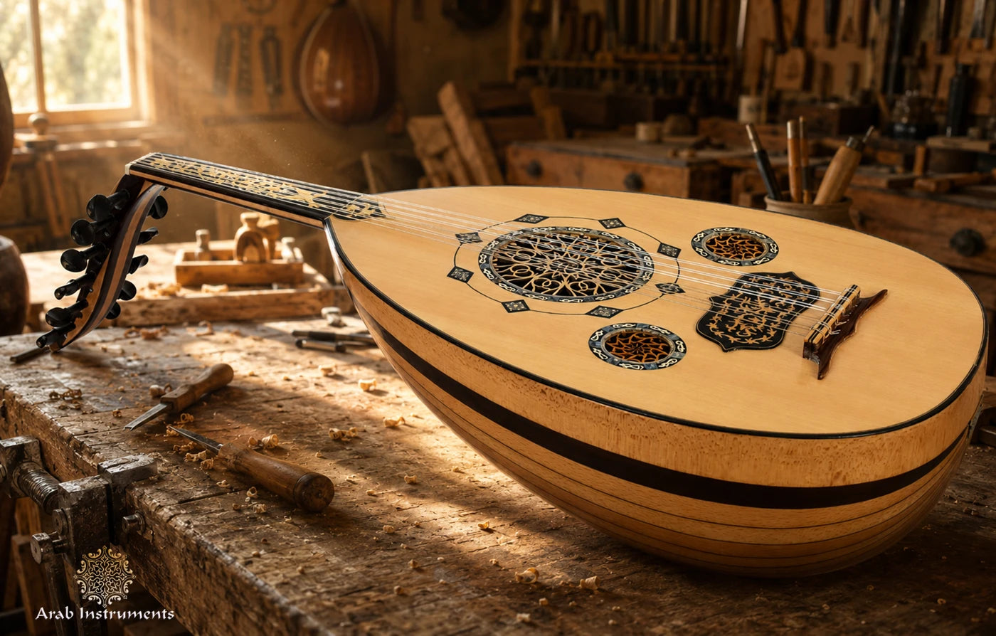 Professional Egyptian oud by Mourad ELTurky with ebony pegs and luxury hard case