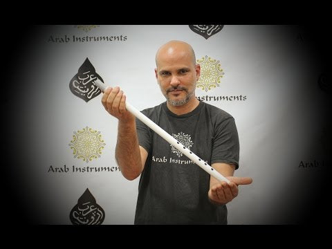 (Tuning Bolahenk, Mi Bayat) Arab Instruments Plastic Ney 20.82" Blue Metal