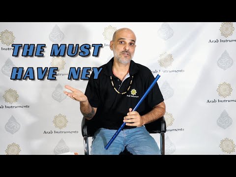 (Tuning Supurde, Re bayat - D) Arab Instruments Professional Plastic Ney 23.38" Gold