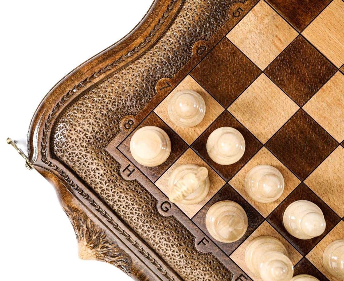 Hand Carved Premium Chess / Backgammon The Mount Of Ararat #AI31106