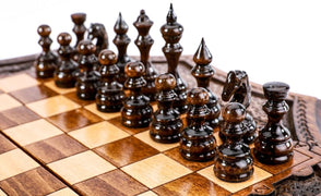 Hand Carved Star Shape Chess #AI21608