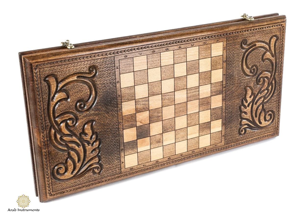 Hand Carved Premium Backgammon The Wolf #AI11570