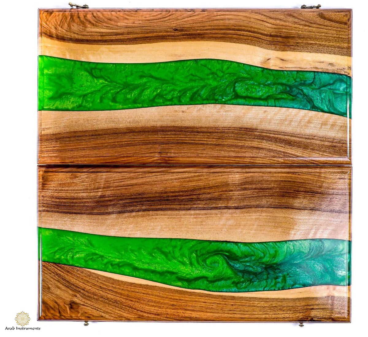 Hand Carved Luxury Backgammon The River #AI12631