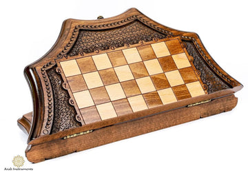 Hand Carved Star Shape Chess #AI21608