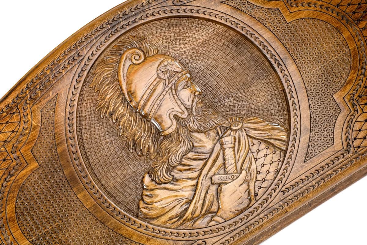 Hand Carved Premium Backgammon Warrior Vardan Mamikonyan #AI11324