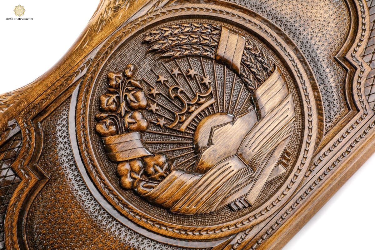Hand Carved Premium Backgammon Arms of Tajikistan #AI11850Tajikistan