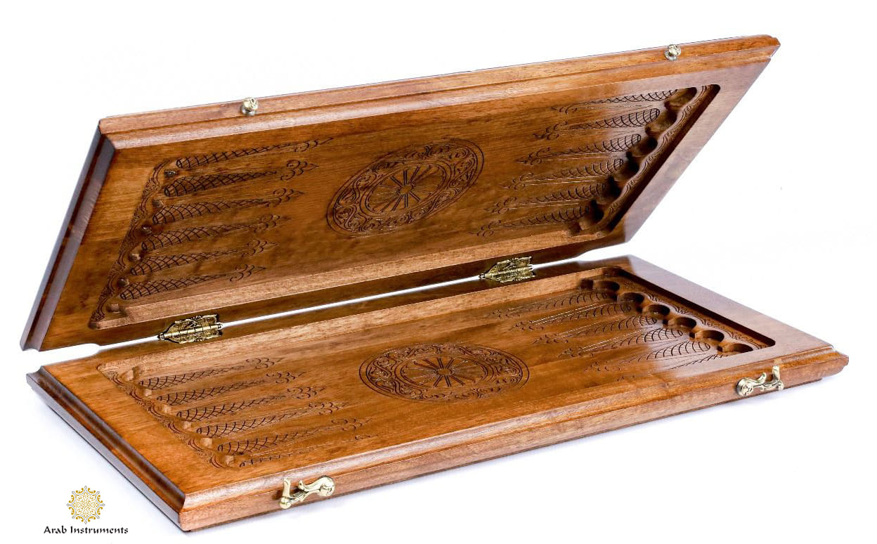 Hand Carved Premium Backgammon Tree Of Love Blue #AI12621 blue