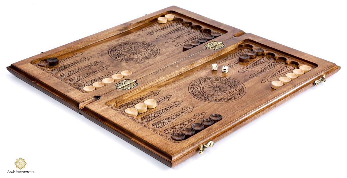 Hand Carved Premium Backgammon Tree Of Love Blue #AI12621 blue