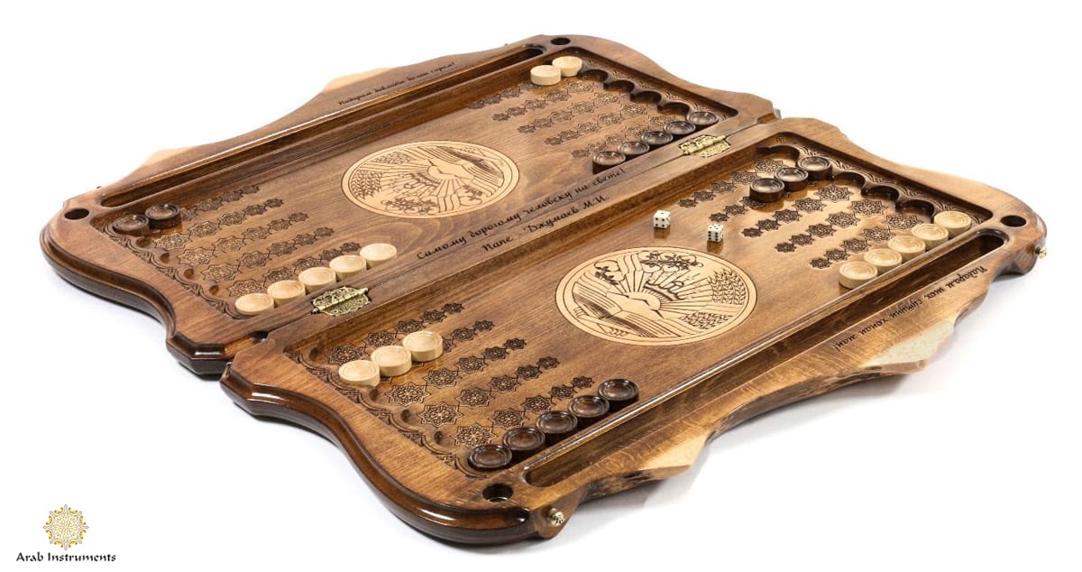 Hand Carved Premium Backgammon Arms of Tajikistan #AI11850Tajikistan
