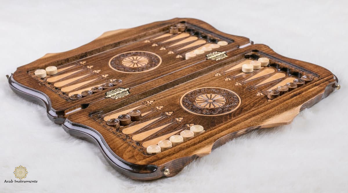 Hand Carved Premium Chess / Backgammon Royalty Mount Ararat #AI31121