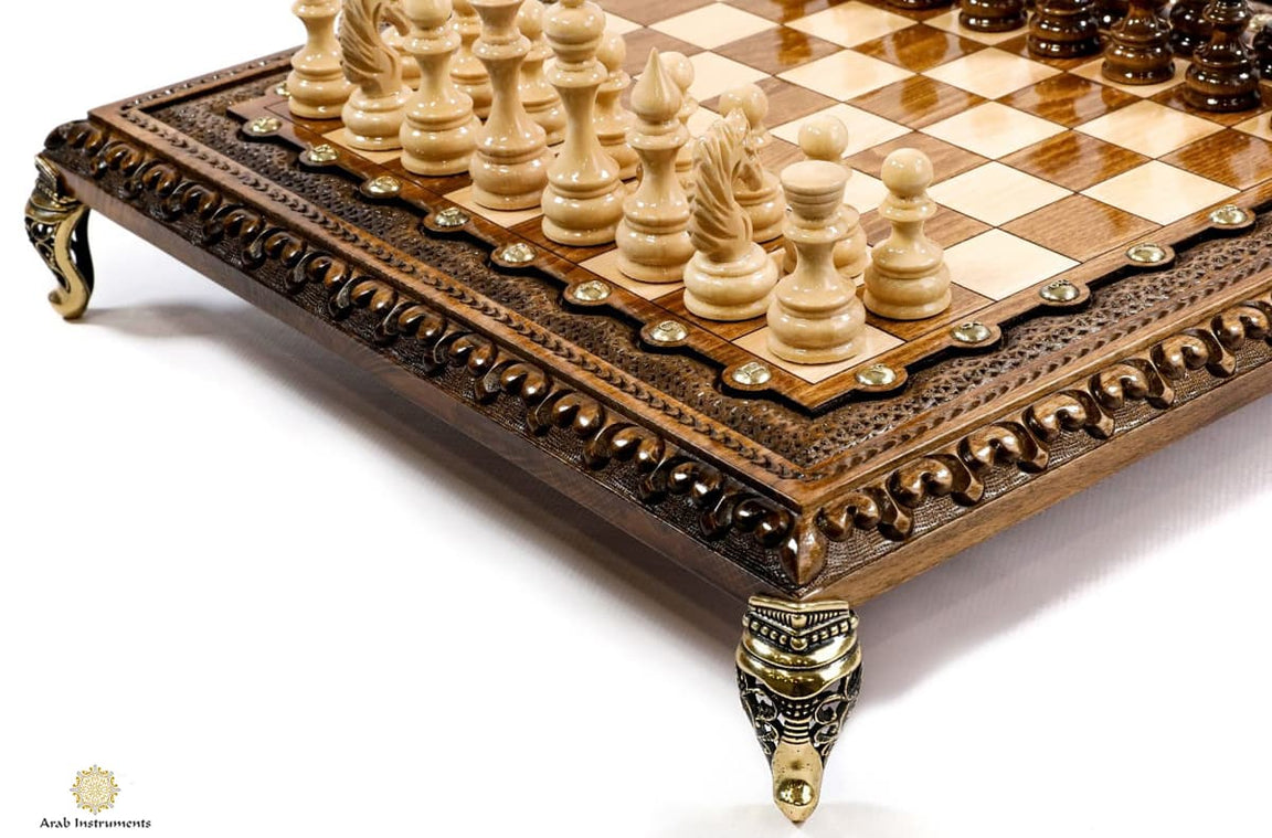 premium chess with bronze legs