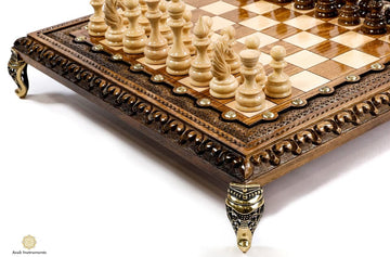 premium chess with bronze legs