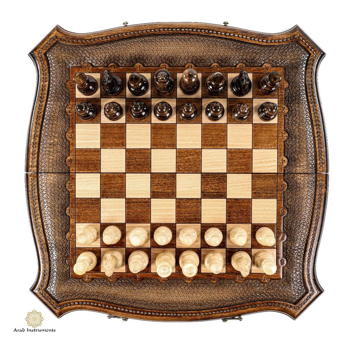Hand Carved Premium Chess The Brown Contour #AI21303