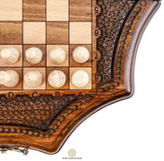 Hand Carved Star Shape Chess #AI21608