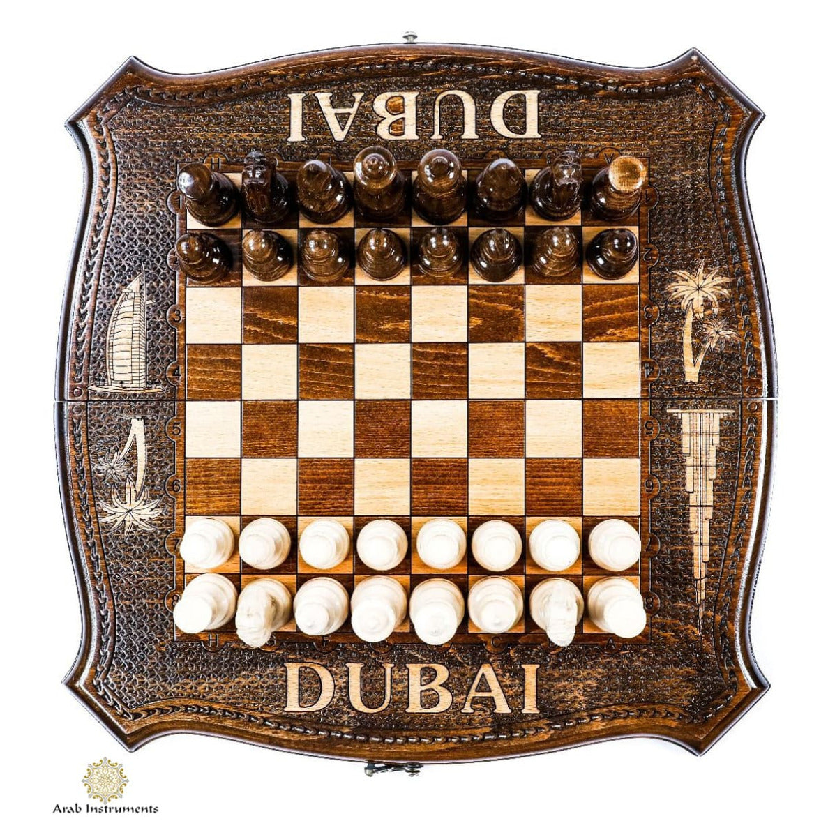 Hand Carved Premium Chess / Backgammon Dubai #AI31359