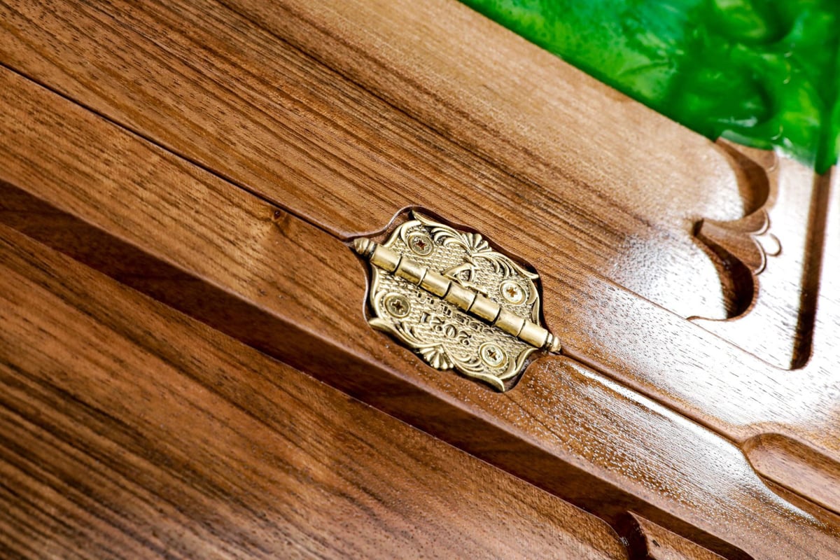 Hand Carved Luxury Backgammon The River #AI12631