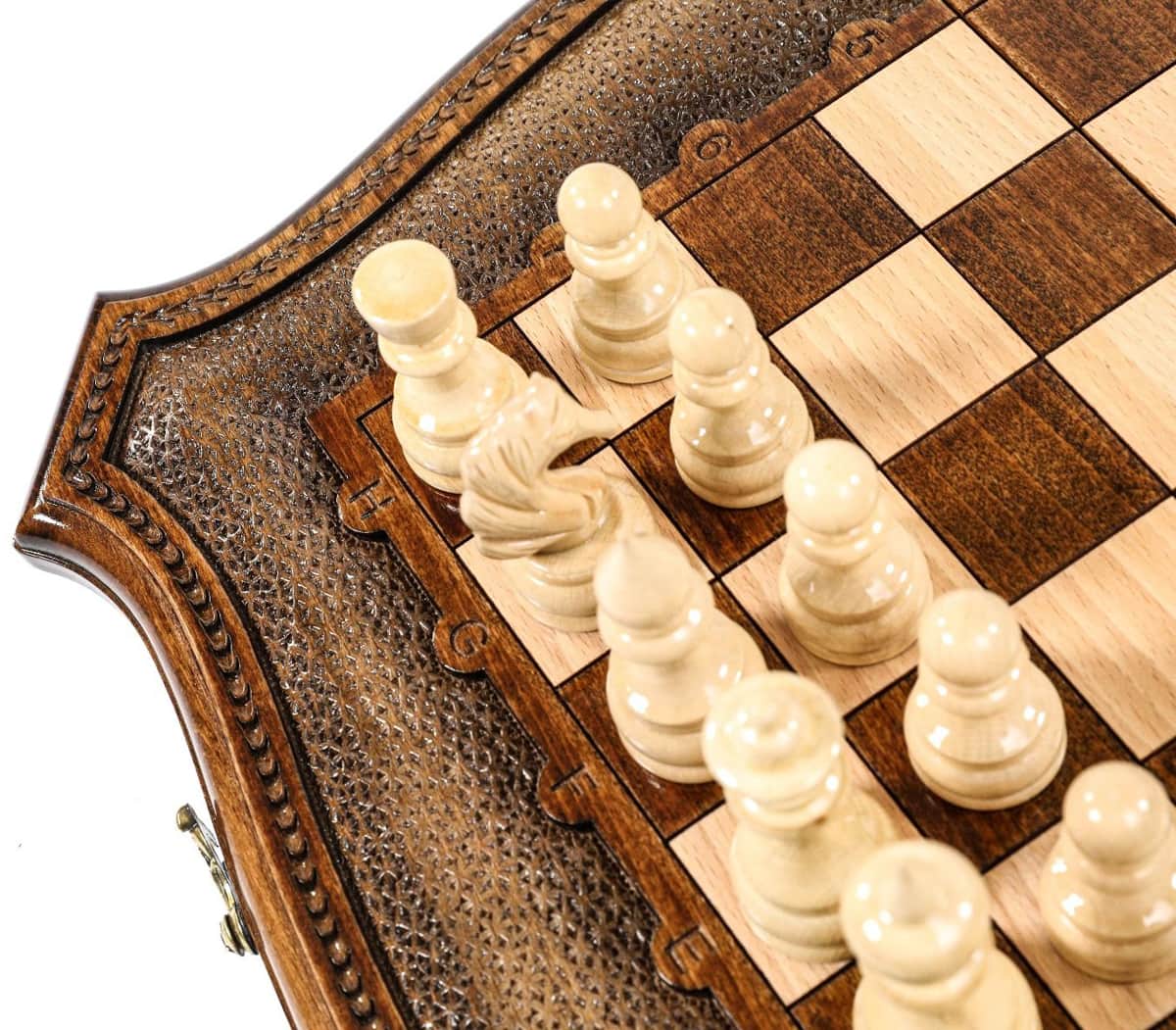 Hand Carved Premium Chess The Brown Contour #AI21303