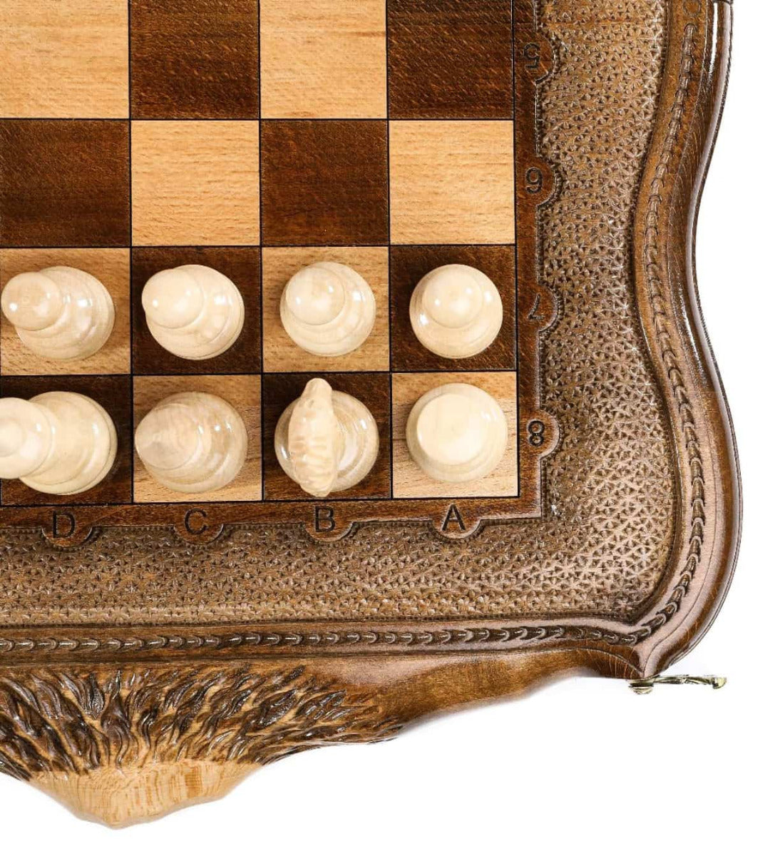 Hand Carved Premium Chess / Backgammon The Mount Of Ararat #AI31106