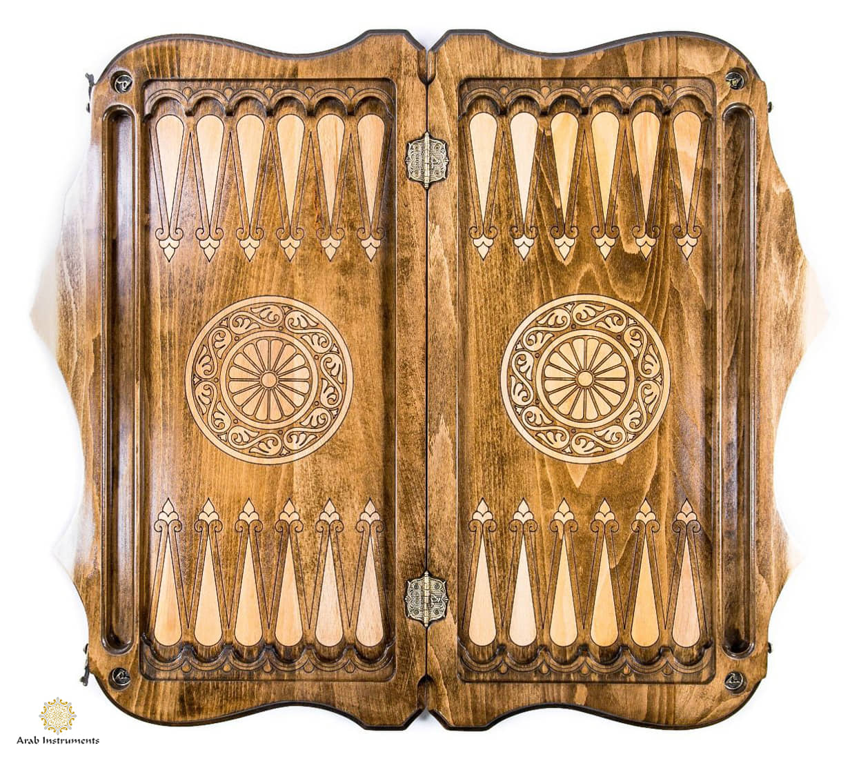 Hand Carved Premium Backgammon Winter snowflake #AI11135
