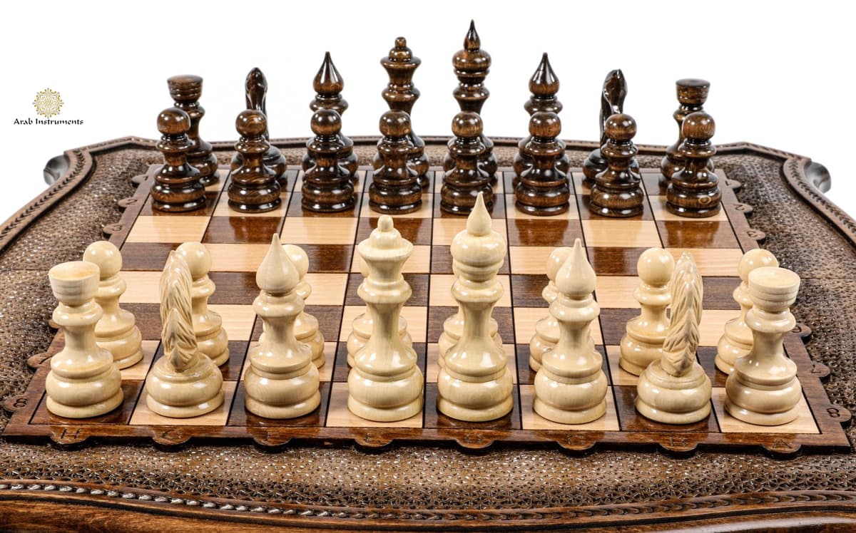 Hand Carved Premium Chess The Brown Contour #AI21303