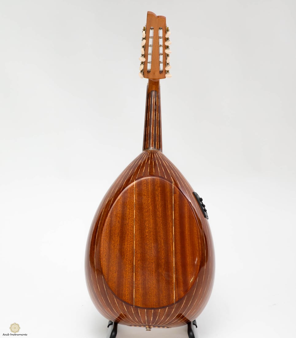 Professional Mahogany Turkish Electric Oud with Equalizer and Guitar Pegs 032D