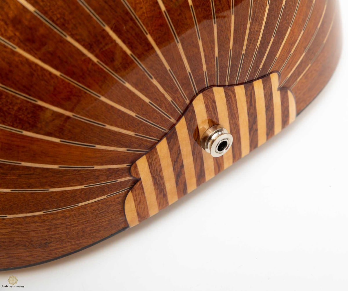 Professional Mahogany Turkish Electric Oud with Equalizer and Guitar Pegs 032D