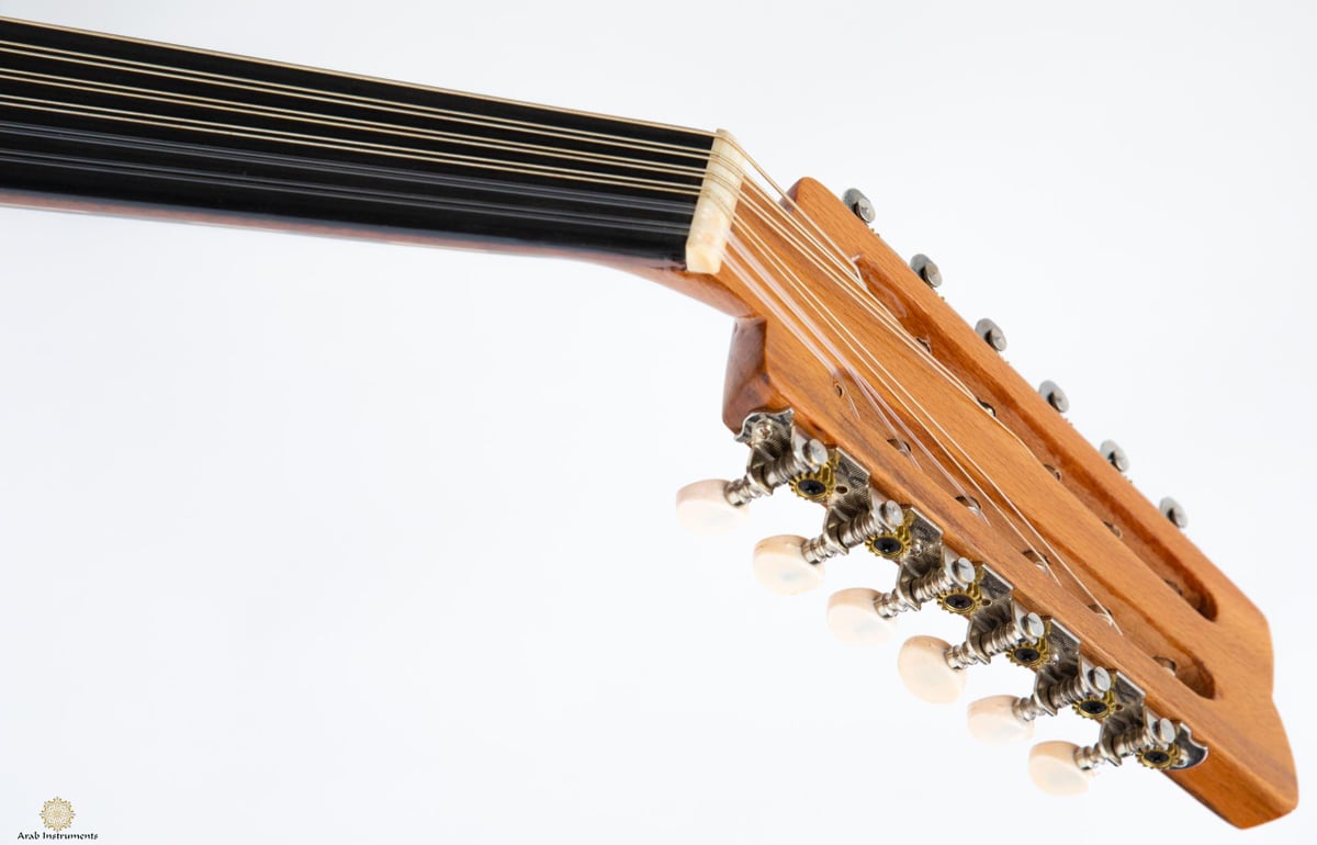 Professional Mahogany Turkish Electric Oud with Equalizer and Guitar Pegs 032D