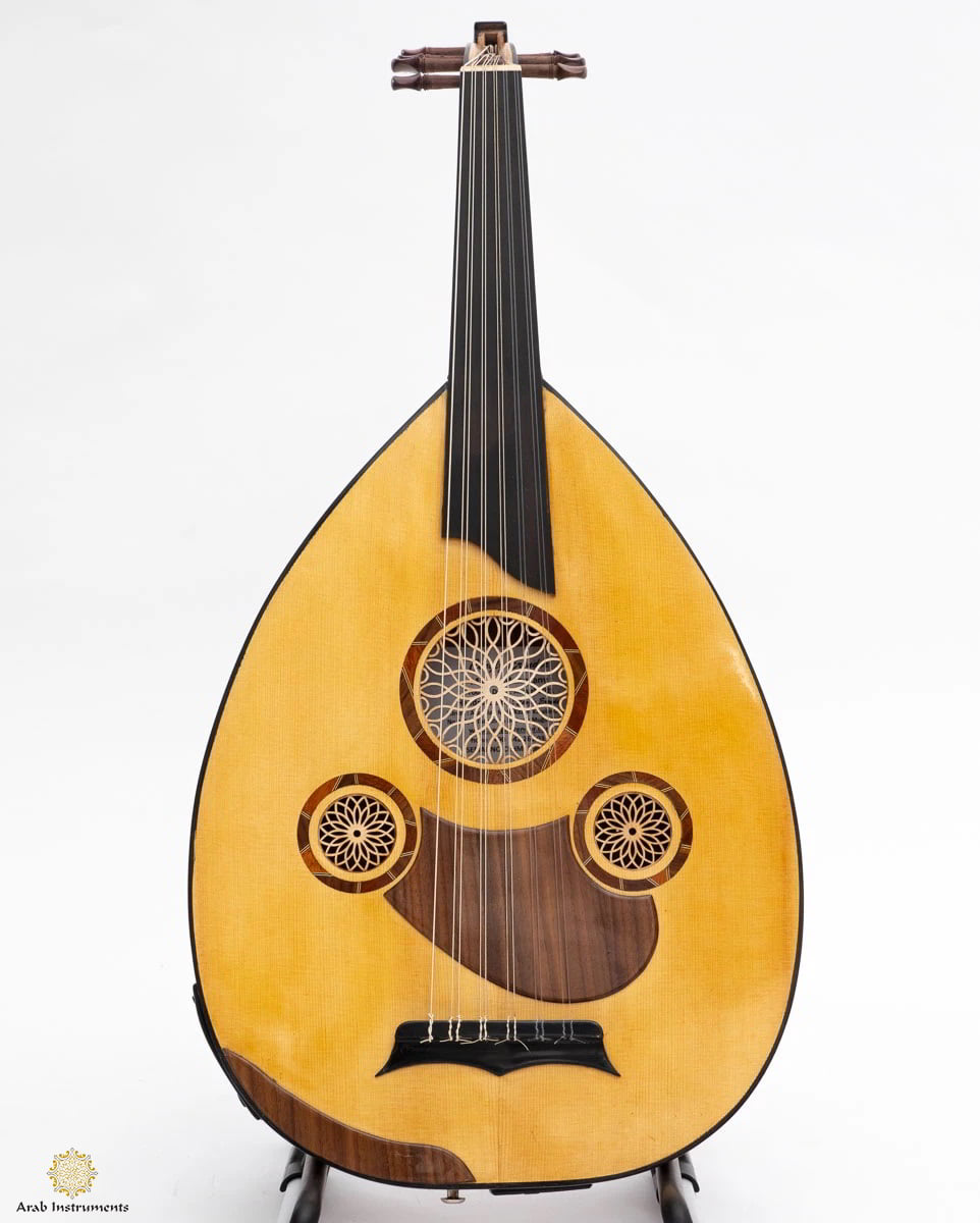 Professional Mahogany Arabic Electric Oud with Equalizer #031E