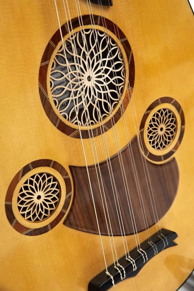 Professional Mahogany Arabic Electric Oud with Equalizer #031E