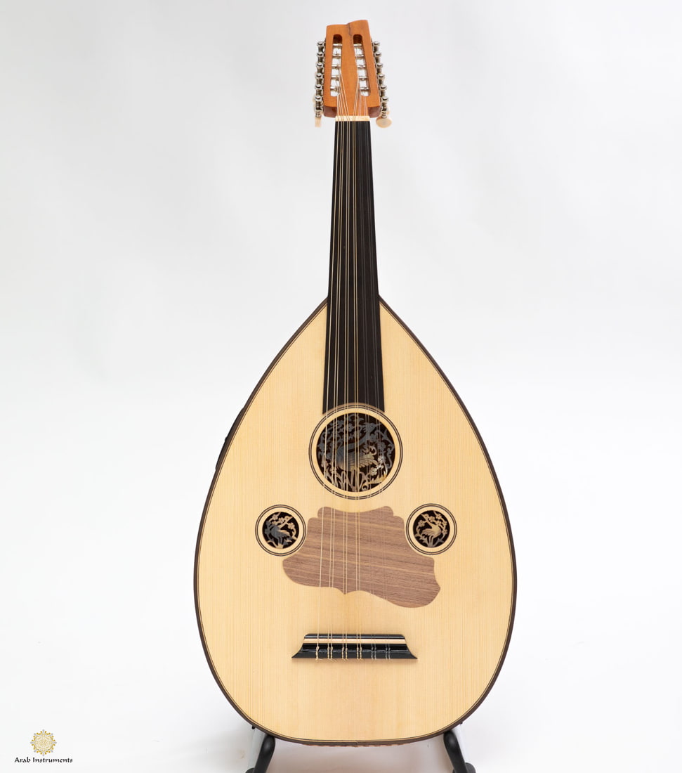 Professional Turkish Electric Oud with Equalizer and Guitar Pegs 025D