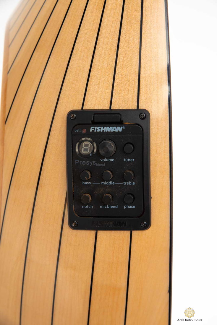 Professional Turkish Electric Oud with Equalizer and Guitar Pegs 025D