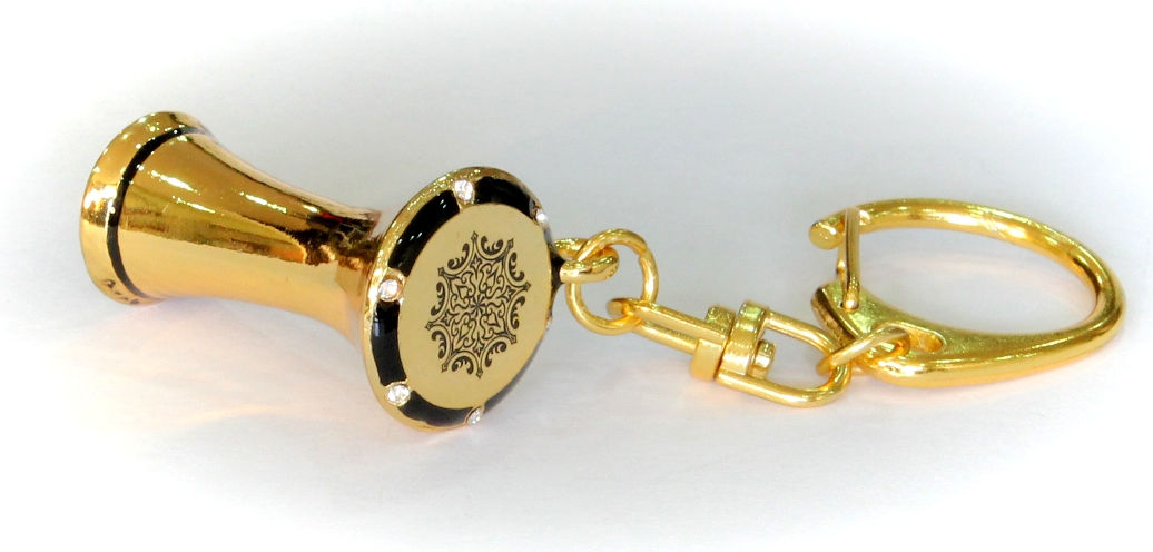Miniature Metal  Darbuka / Doumbek Key Chain Gold Color Plated #101