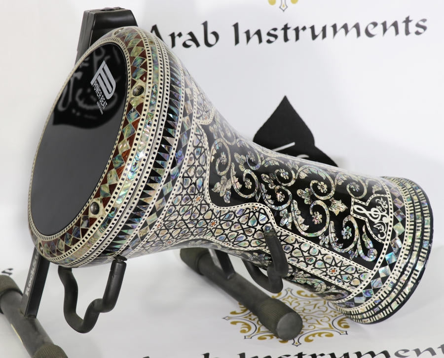 Professional Darbuka  Innovation The Blue Pearl Garden + Power Beat Skin #4010