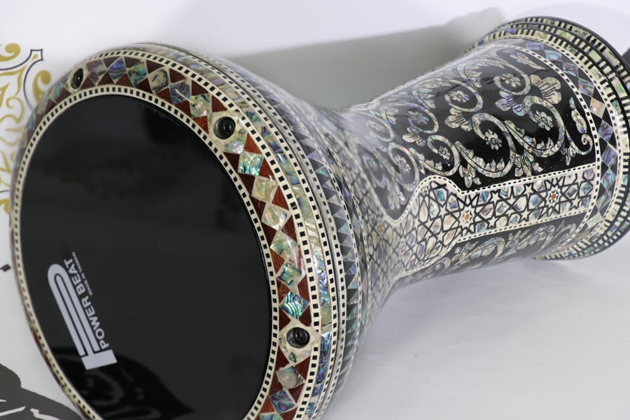 Professional Darbuka Innovation The Blue Pearl Garden + Power Beat Skin #4010