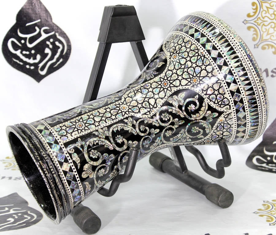 Professional Darbuka Innovation The Blue Pearl Garden + Power Beat Skin #4010