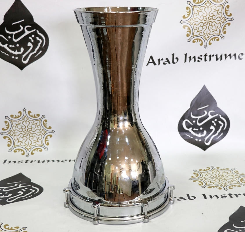 Emin Professional Medium Bass Turkish Darbuka Doumbek Chrome Plated Copper #2