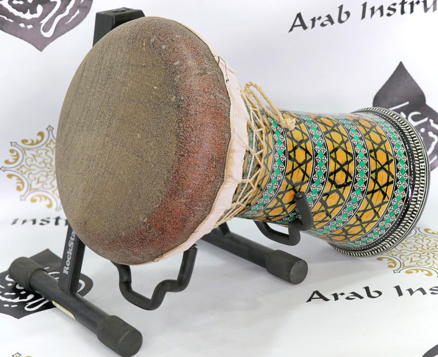 Hasan Sombaty Decorated Ceramic Darbuka Fish Skin The Green Palace #6018