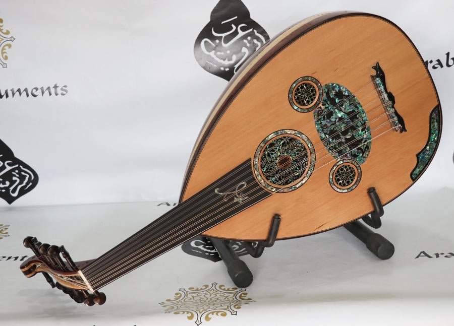 Premium Syrian Oud Made By Zeryab 13 Strings Blue Pearl #06