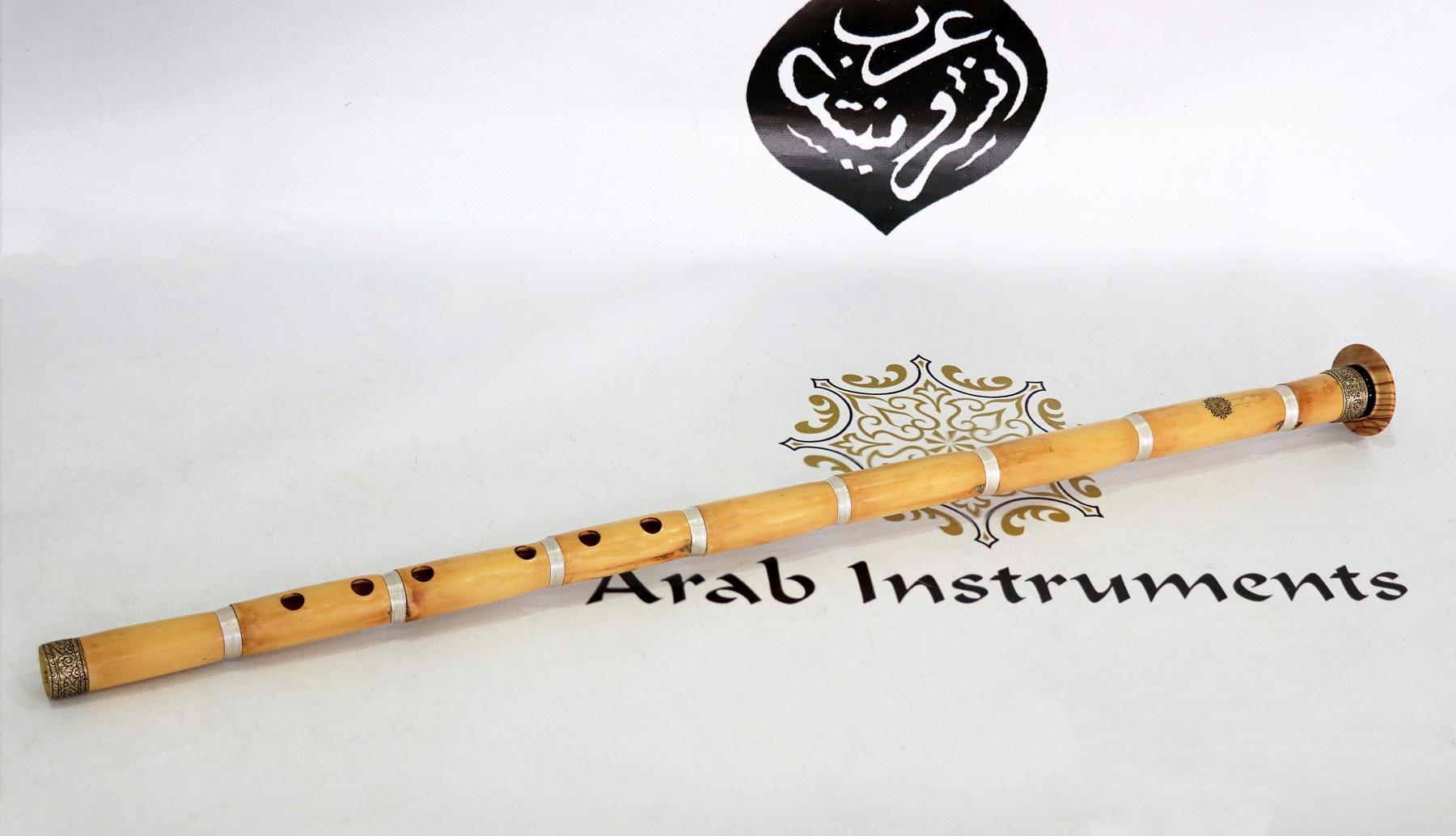 First Class Crown Series Turkish Ney Bone and Wood Bashpare  + Hard Case