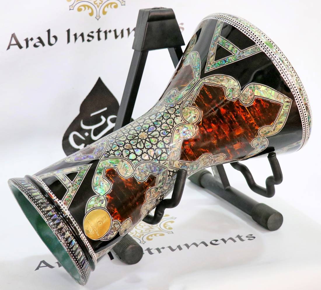 doumbek with pearls & Wood