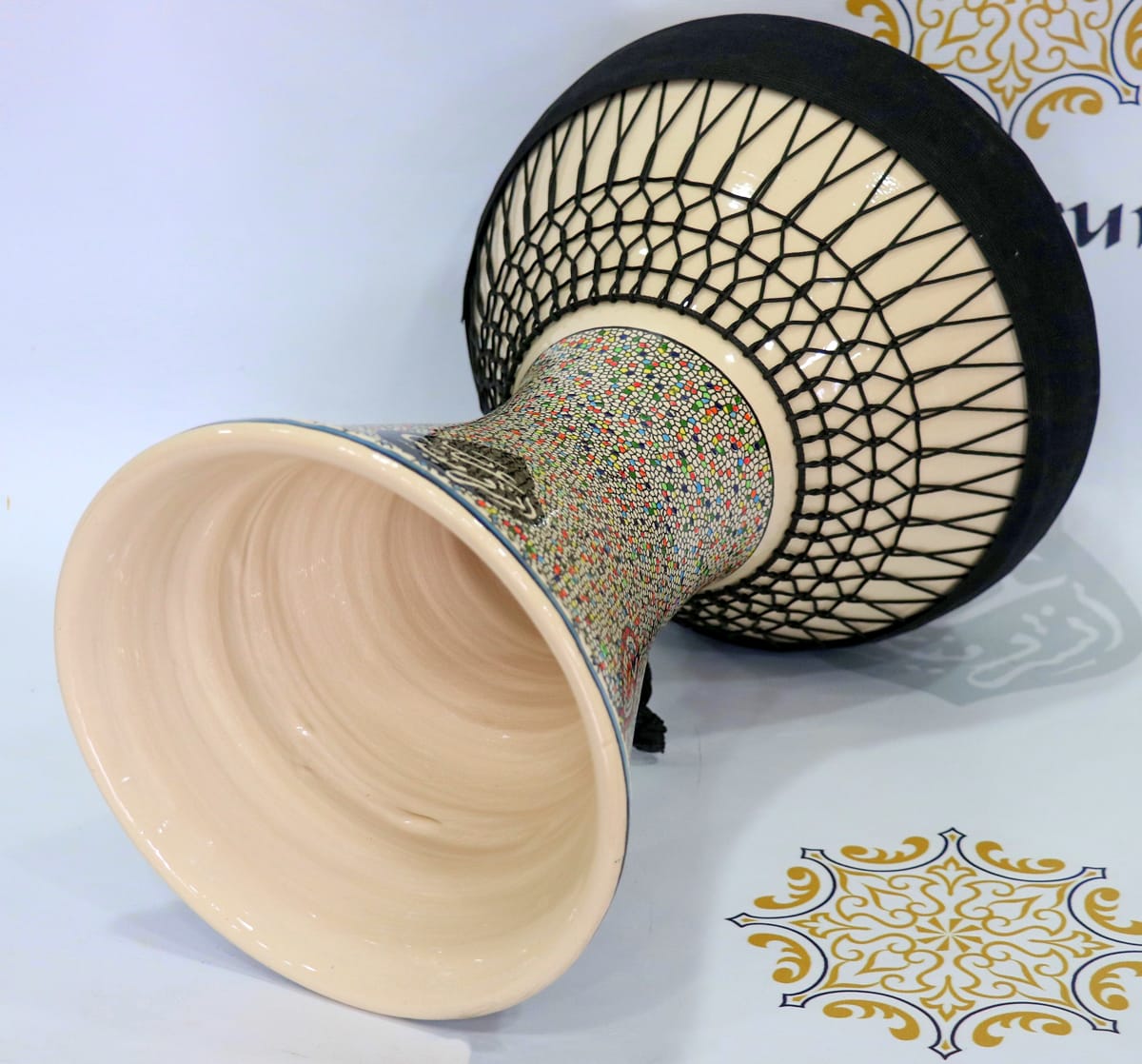 Ceramic Darbuka With Fish Skin Unique Armenian Art #4444