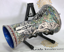 Sombaty Plus Darbuka Doumbek Black and White Dargon #7782