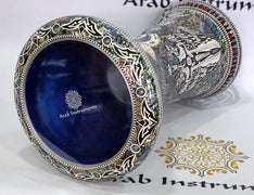 Sombaty Plus Darbuka Doumbek Black and White Dargon #7782