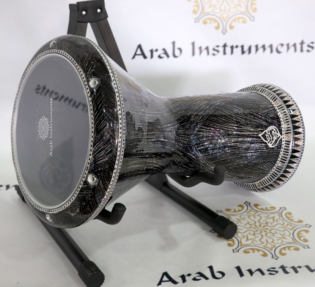 Arab Instruments Darbuka Doumbek New Generation The Black Pearl Sparks #10046